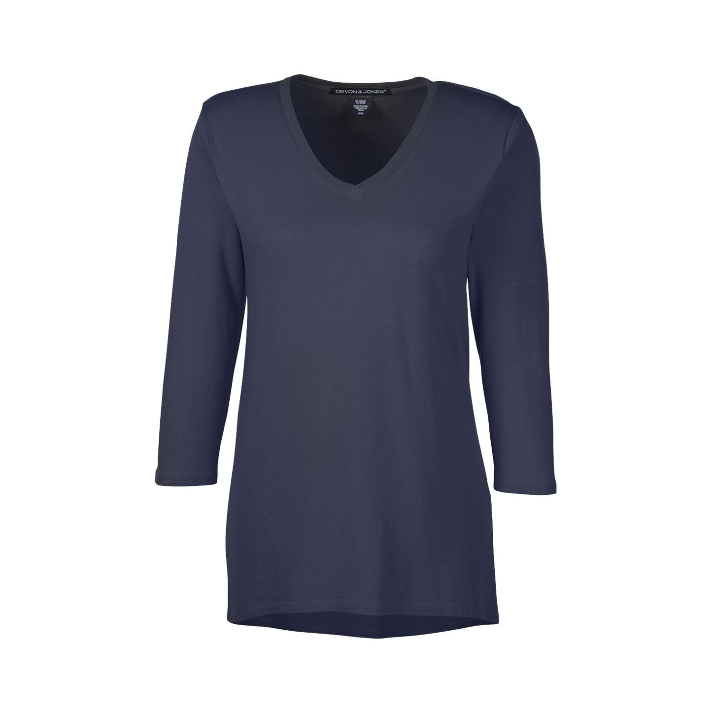 Black T-Shirt - Devon & Jones - Perfect Fit V-Neck