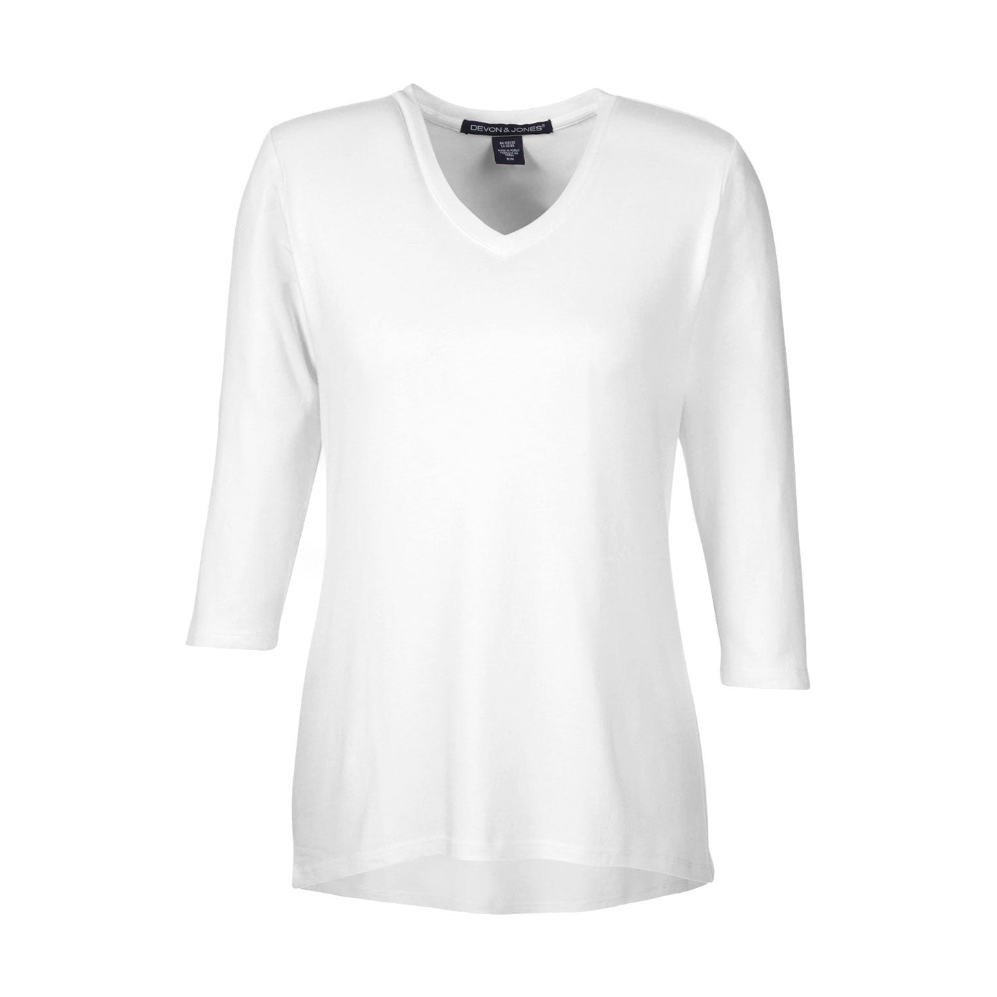 Black T-Shirt - Devon & Jones - Perfect Fit V-Neck
