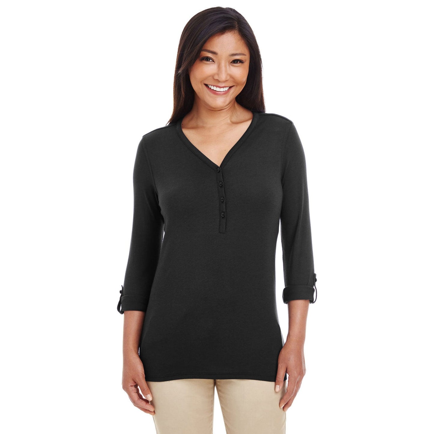 Black Blouses - Devon & Jones - Soft Knit Top