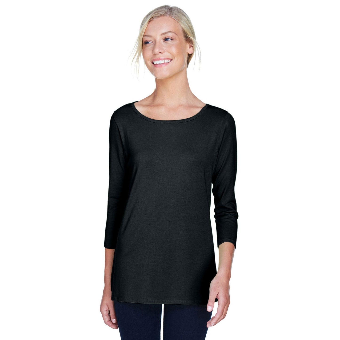 Black Blouses - Elegant Blouse - Devon & Jones - Soft Knit