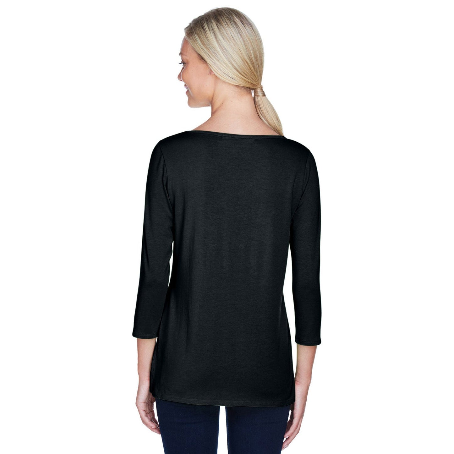 Black Blouses - Elegant Blouse - Devon & Jones - Soft Knit