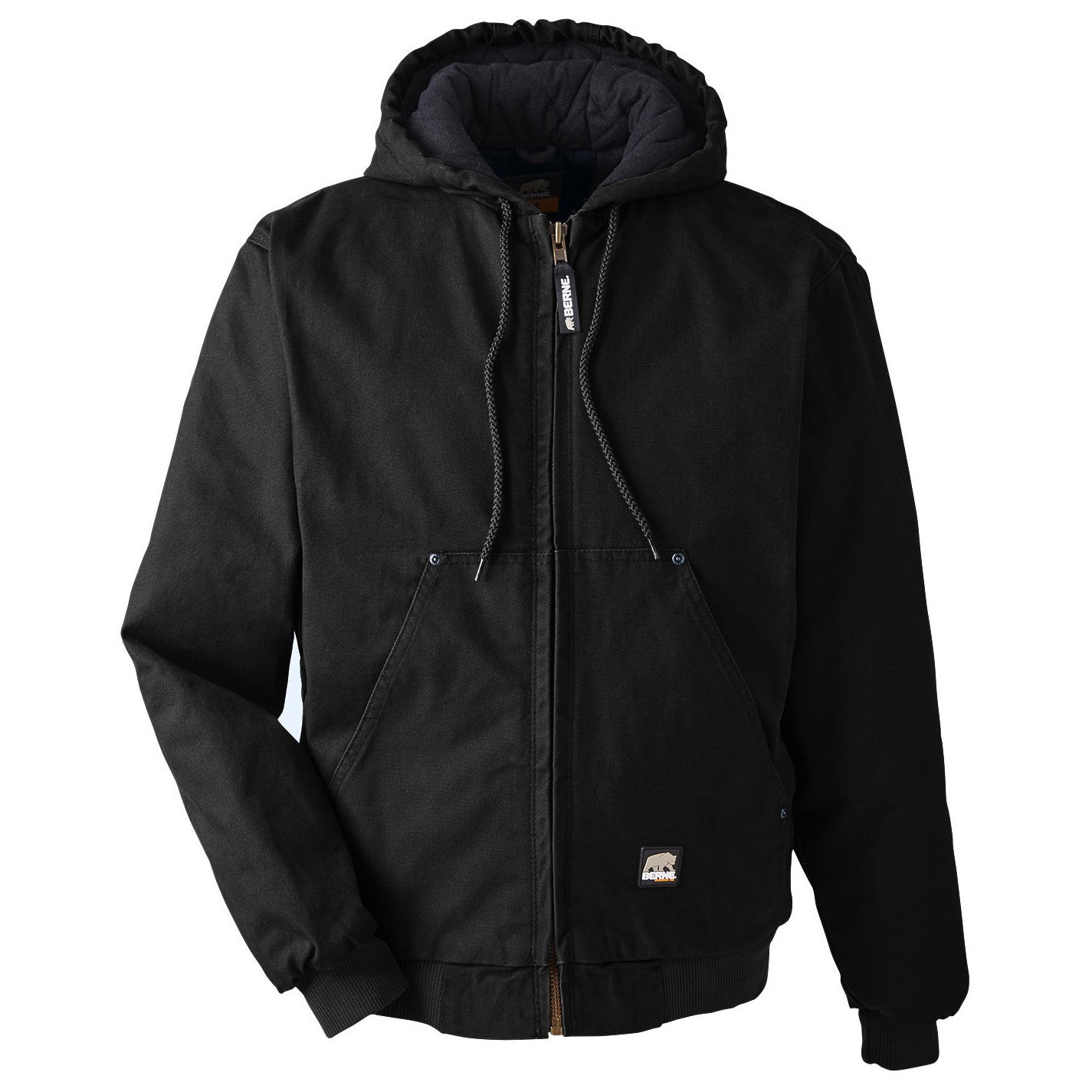 Black Jackets - Berne - Durable Hooded Jacket