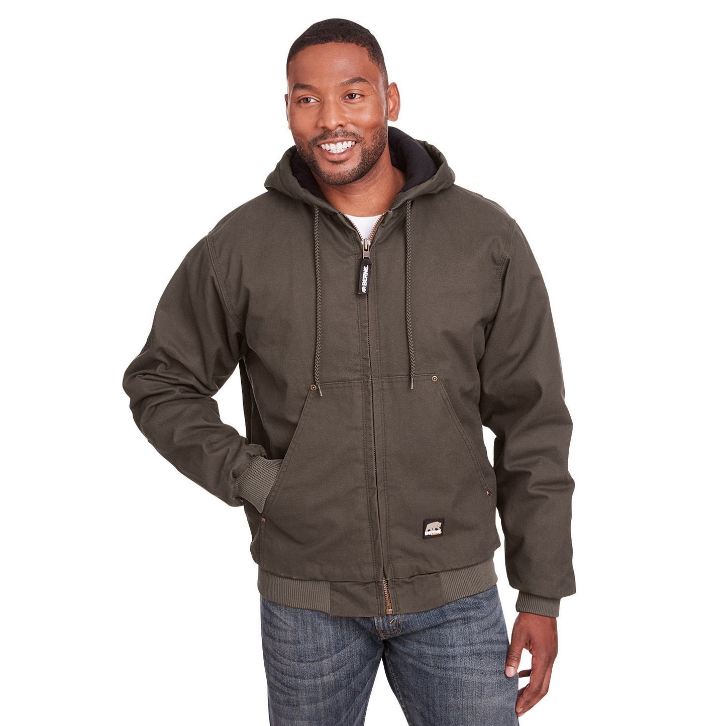 Black Jackets - Berne - Durable Hooded Jacket