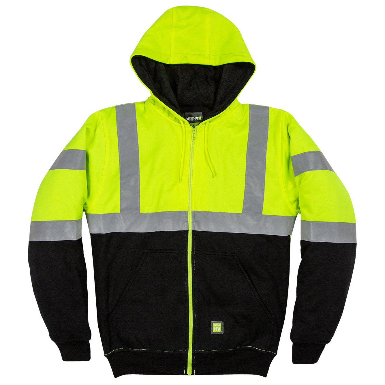 Yellow/Lime Safety Sweatshirts - Berne - Reflective Design
