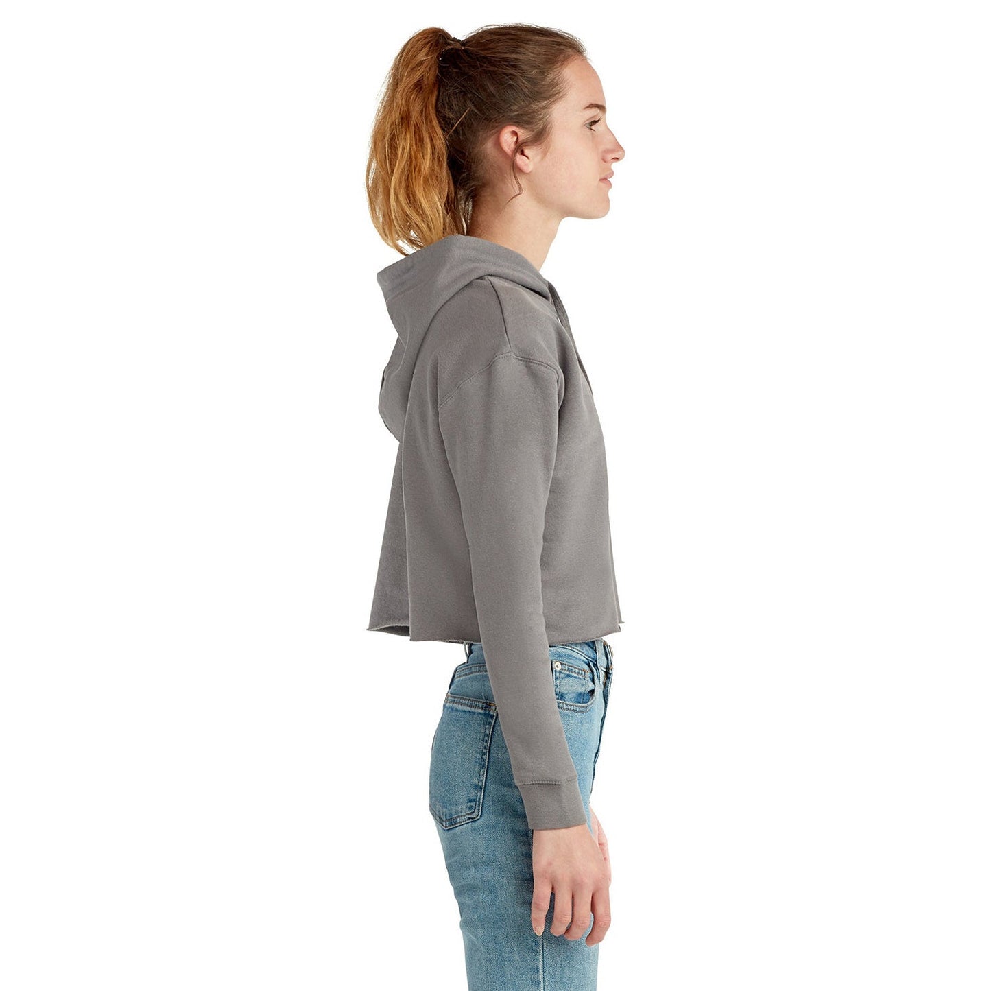 Black Cropped Hoodie - Lane Seven - Soft Fleece