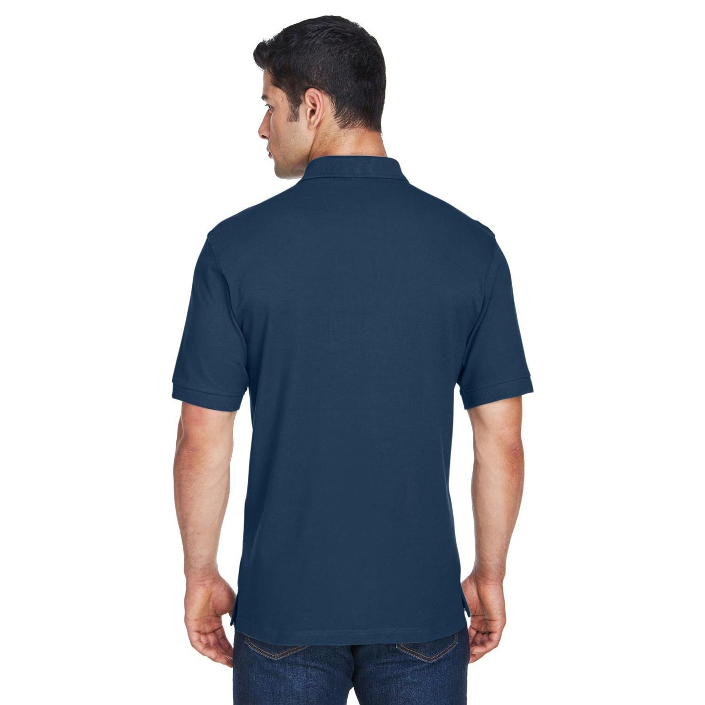 Black Polo Shirt - Harriton - Ringspun Cotton Pique