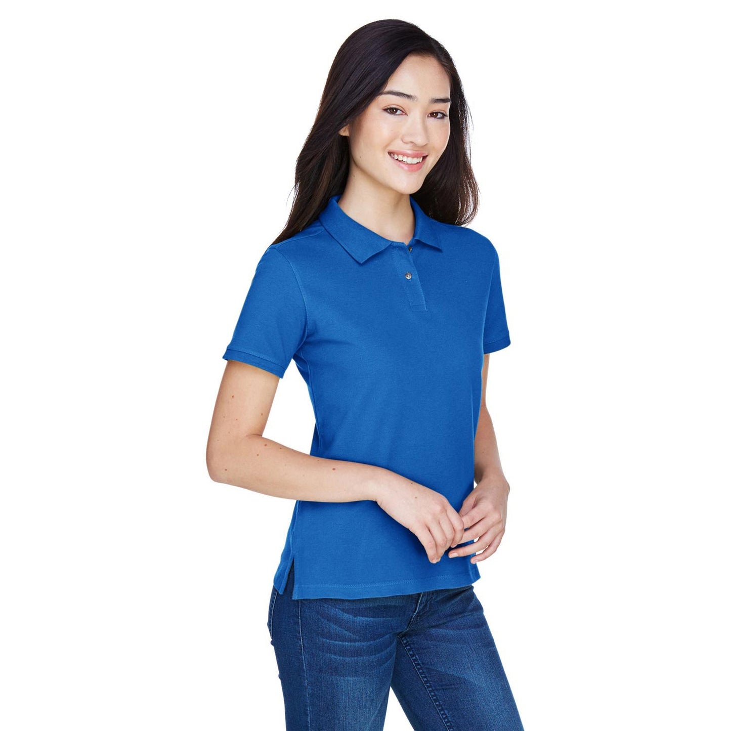Black Polo Shirts - Harriton - Stylish Cotton Pique - Fashionable Wear