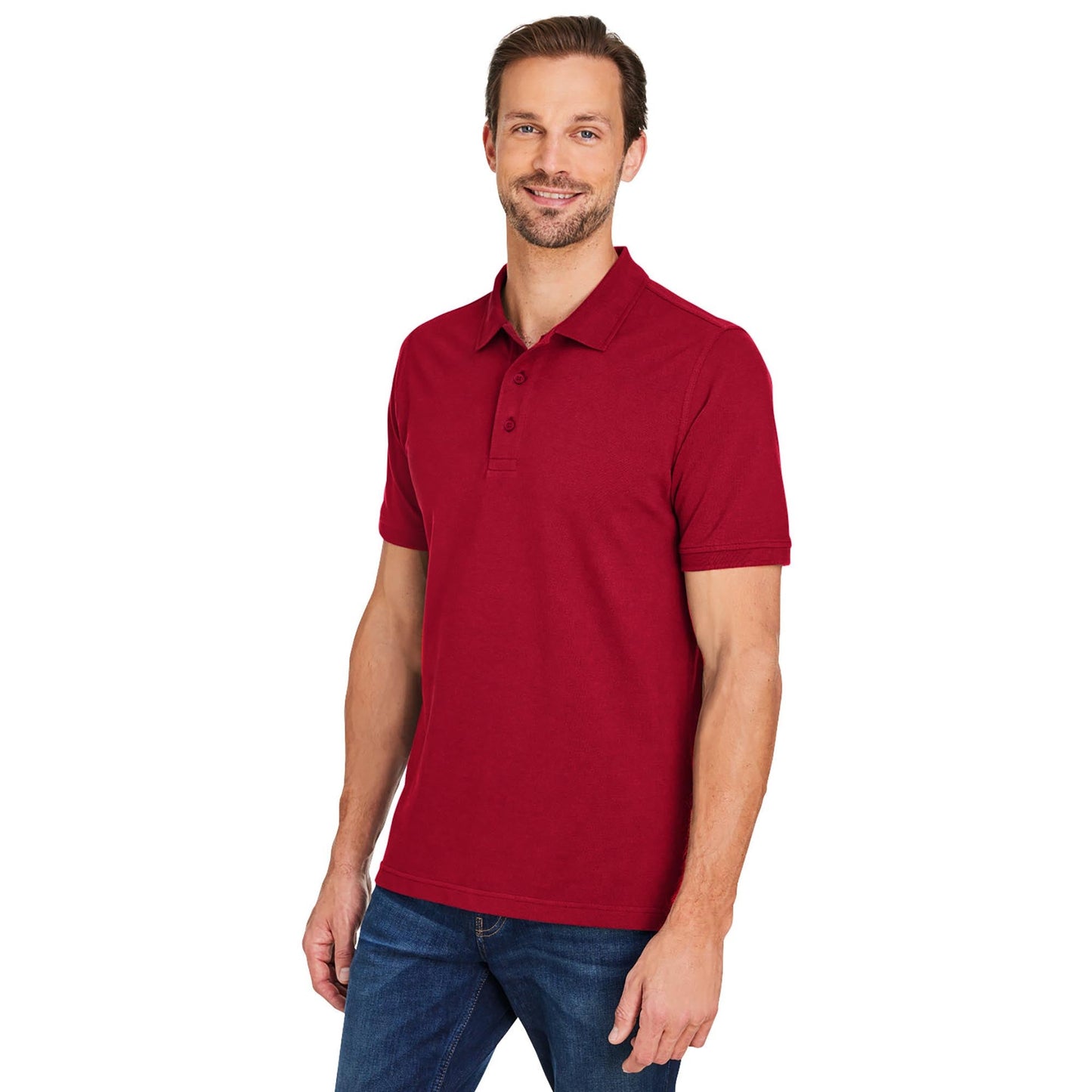 Black Polo Shirts - Harriton - Cotton Snag Protection