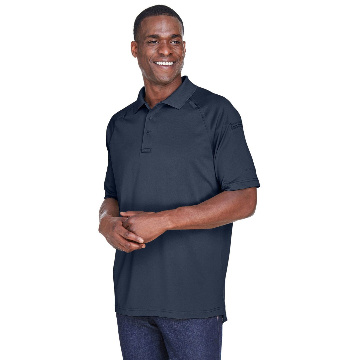 Black Tactical Polo Shirt - Harriton - Moisture-Wicking