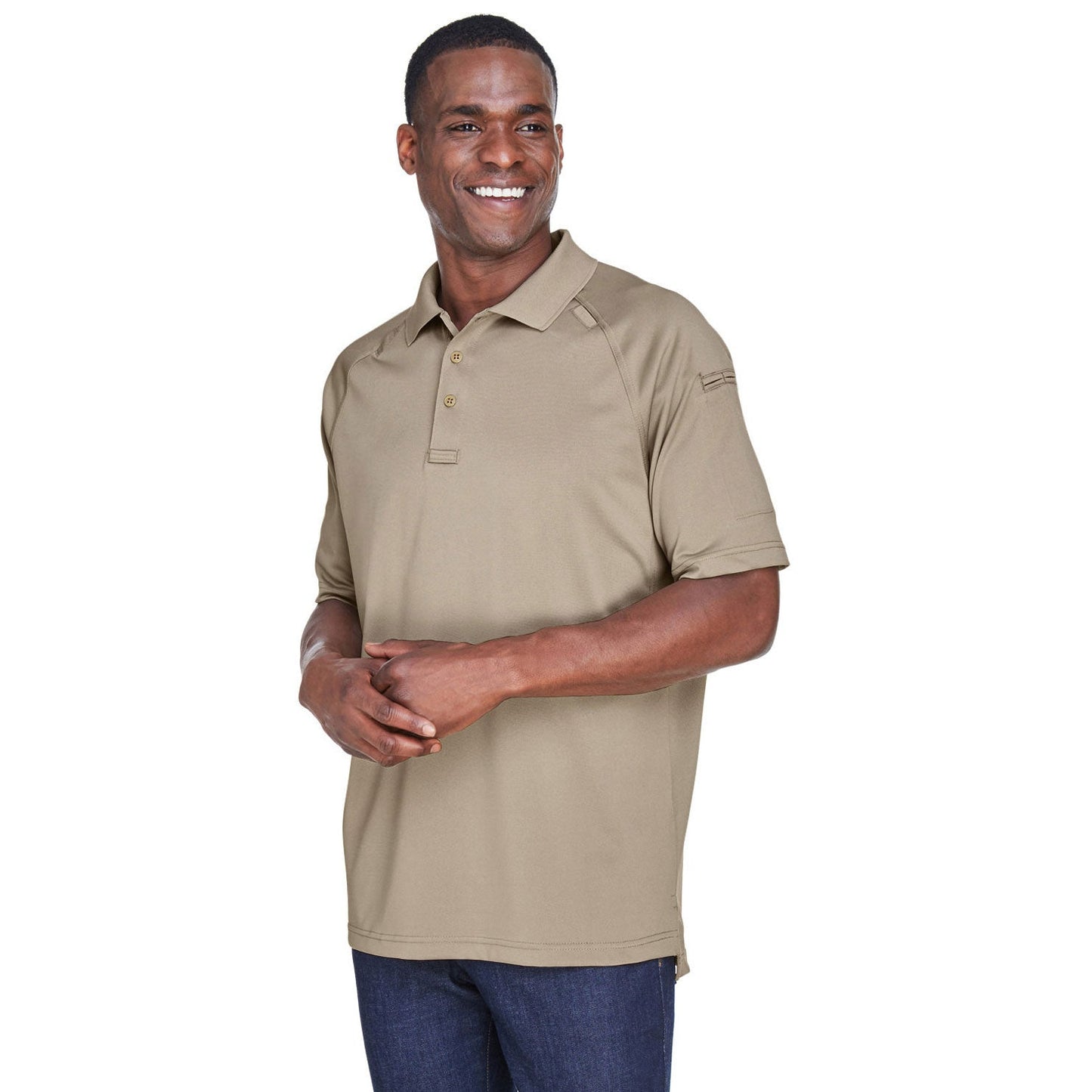 Black Tactical Polo Shirt - Harriton - Moisture-Wicking