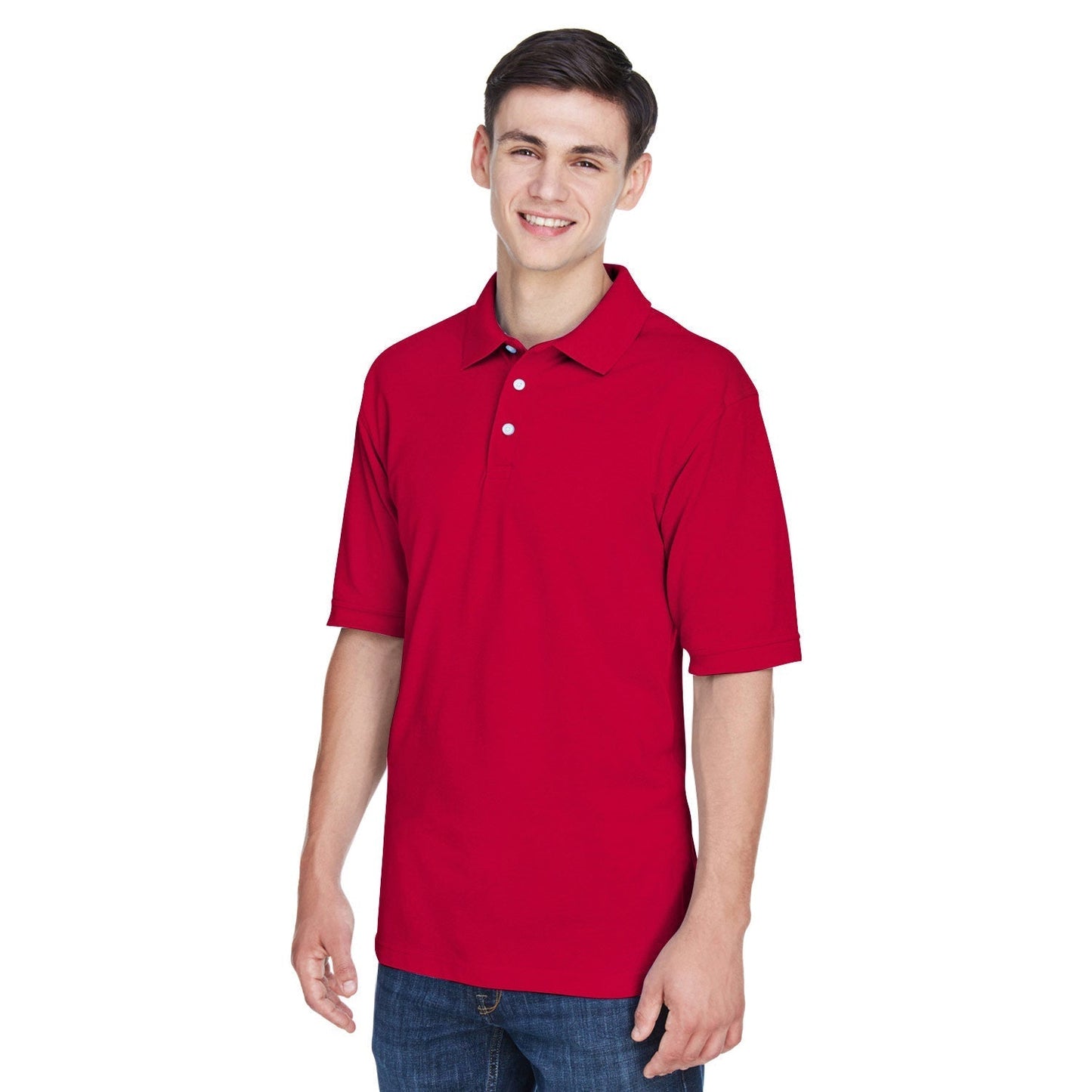 Black Polo Shirt - Harriton - Easy Blend Fabric