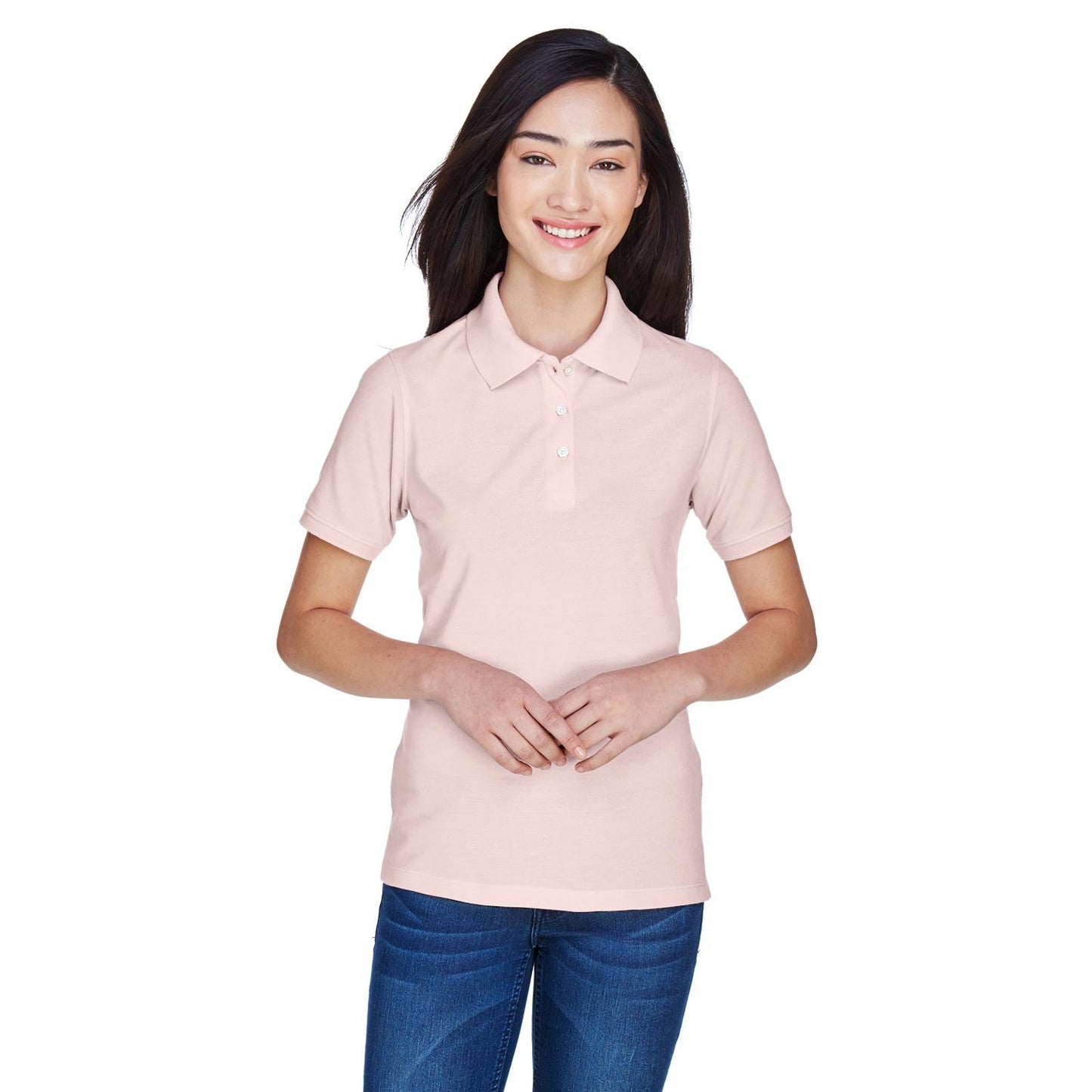 Black Polo Shirts - Harriton - Easy Blend Comfort