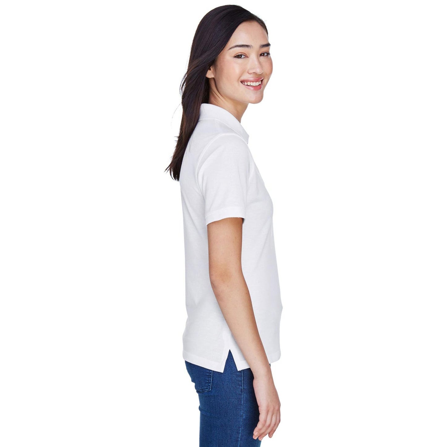 Black Polo Shirts - Harriton - Easy Blend Comfort