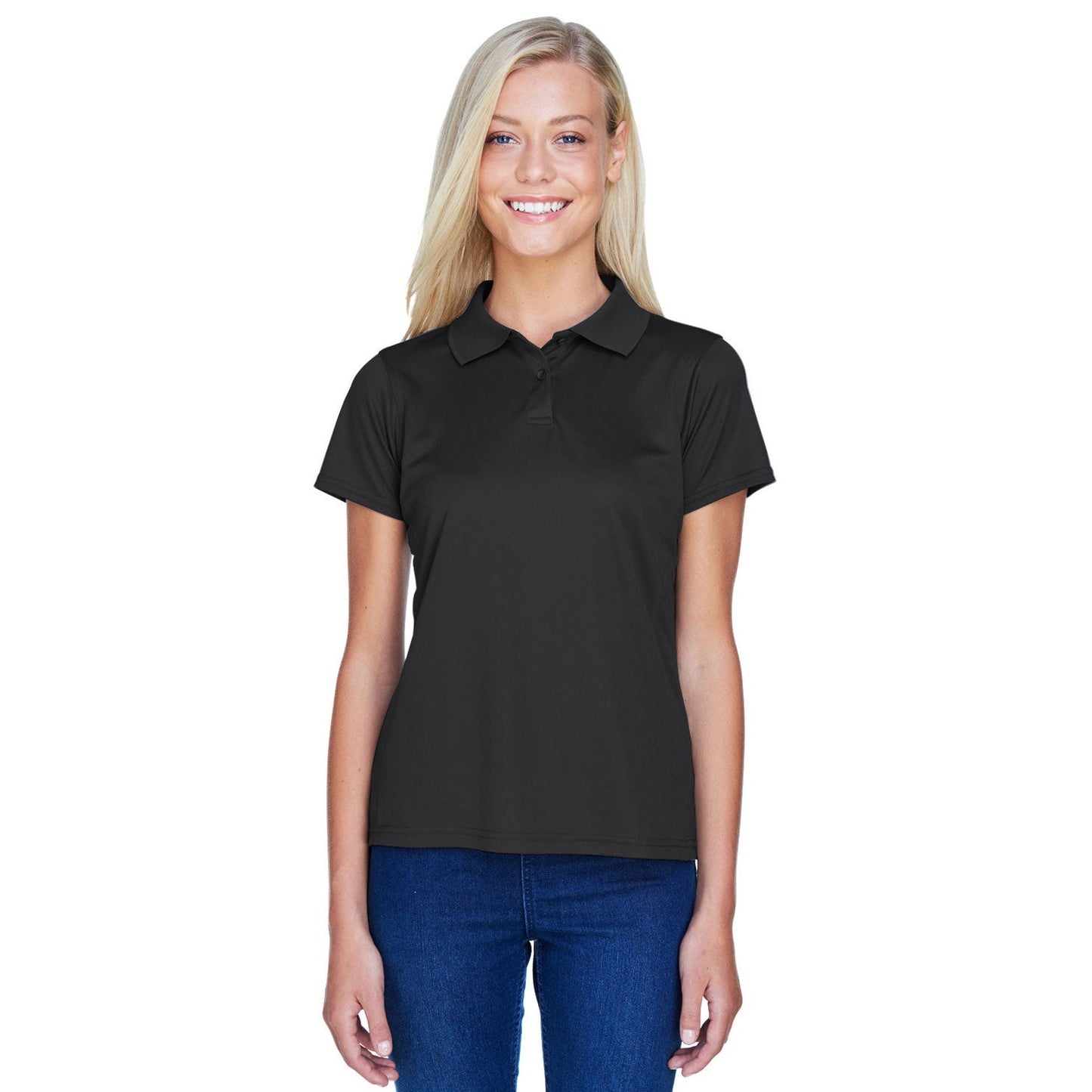 Black Polo Shirts - Harriton - Quick-Drying Polyester