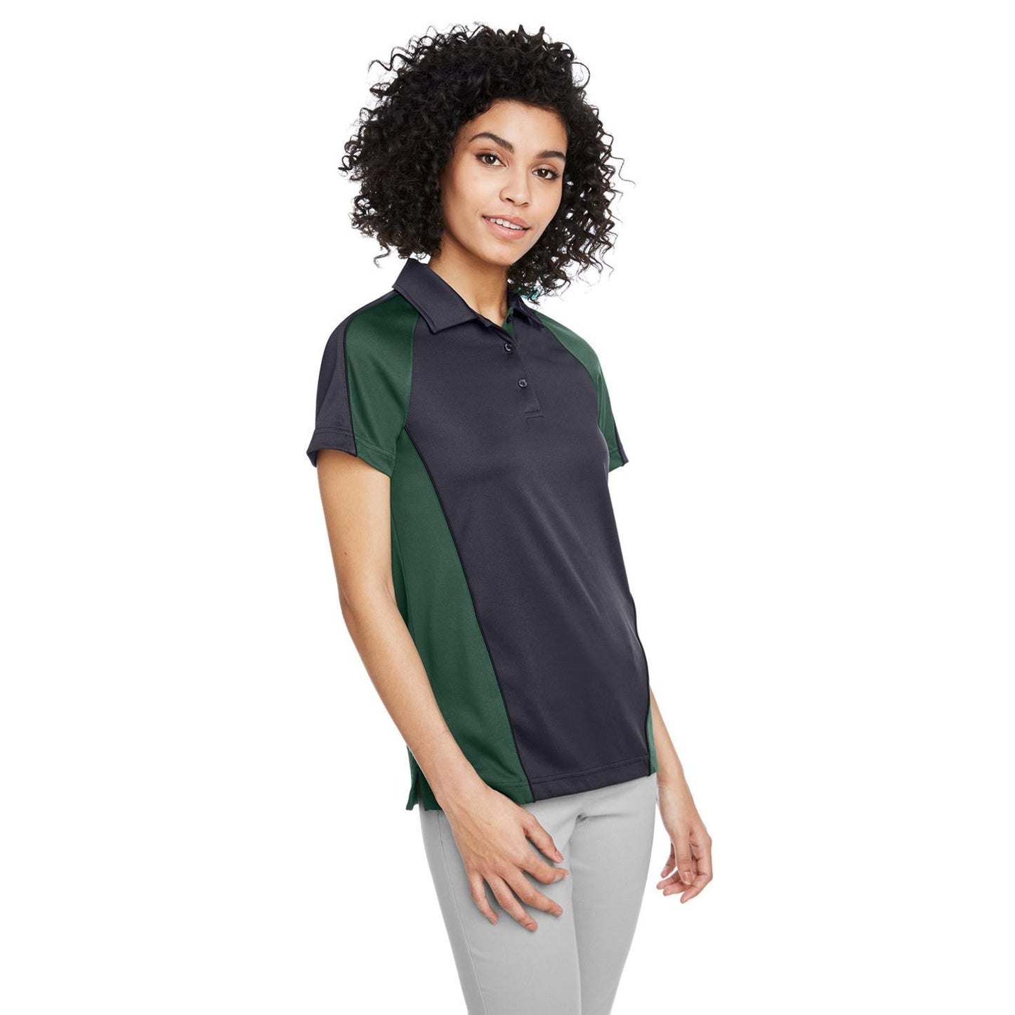 Black/Red/Dark Charcoal Polo - Harriton - Stylish Fit
