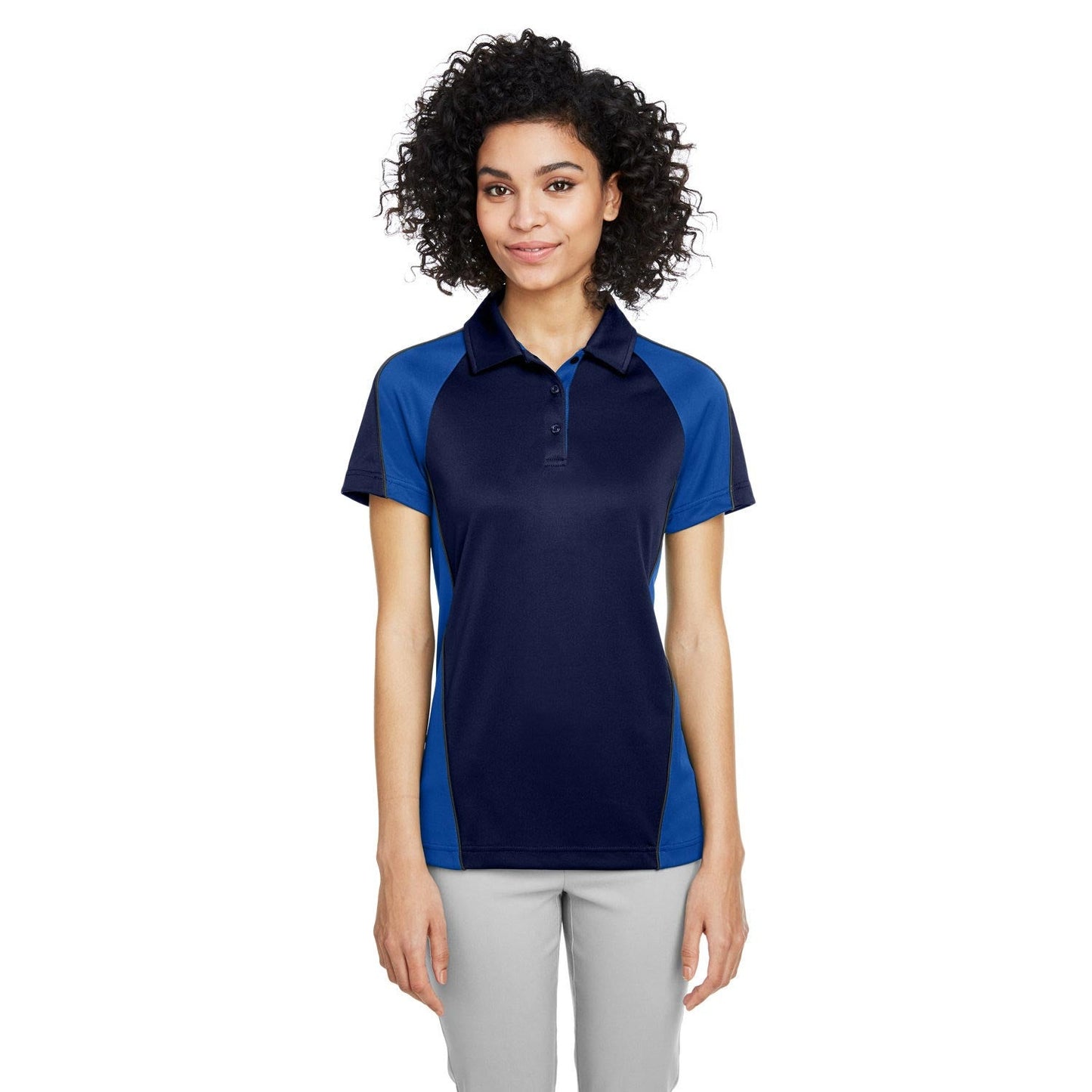 Black/Red/Dark Charcoal Polo - Harriton - Stylish Fit