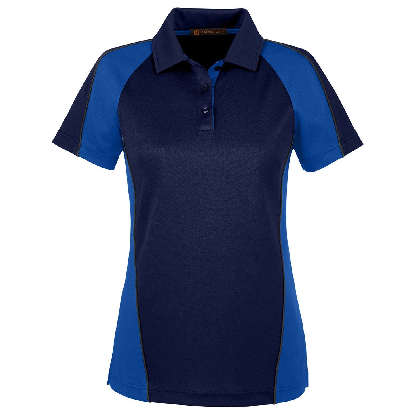 Black/Red/Dark Charcoal Polo - Harriton - Stylish Fit