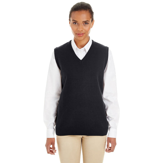 Black Vests | Black Pilbloc Sweater - Harriton - Anti-Pill