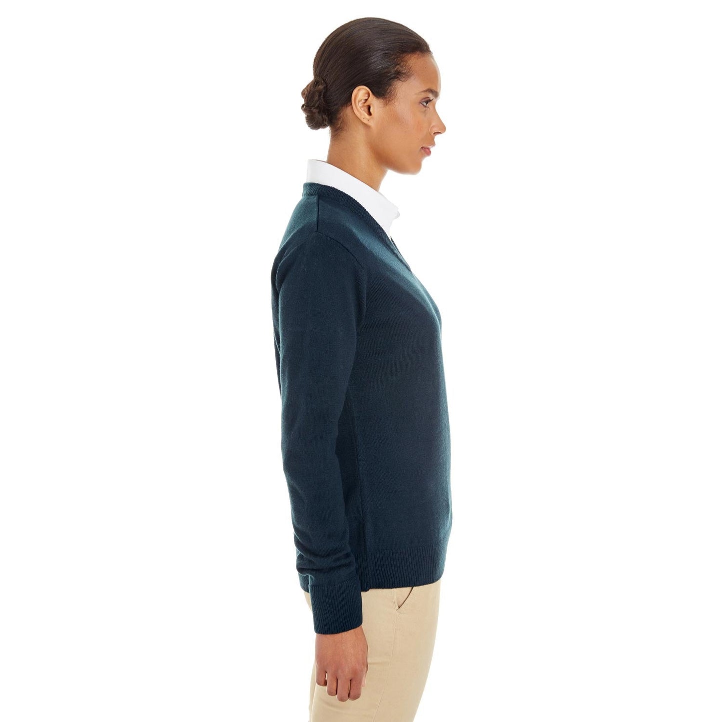 Black Sweaters - Harriton - V-Neck Acrylic Blend