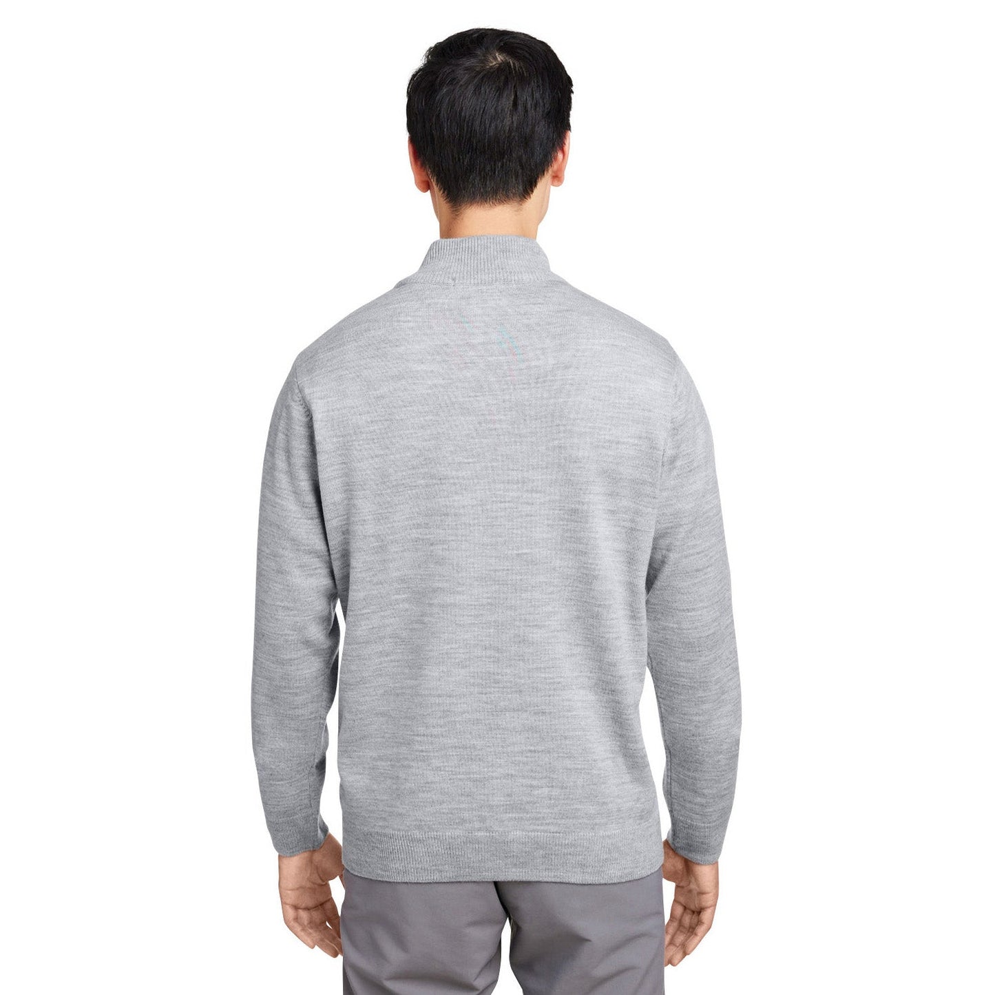 Black Sweaters - Stylish Zip Sweater - Harriton - Acrylic Knit