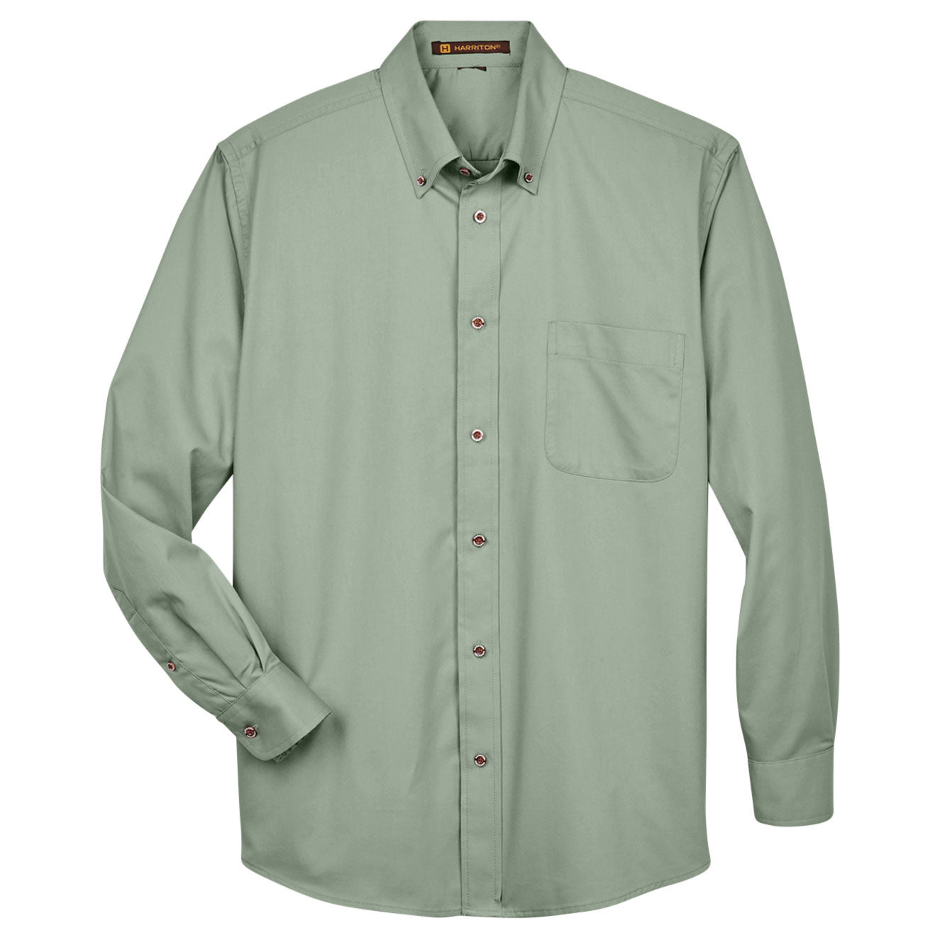 Black Button Up Shirts - Harriton - Easy Blend Twill