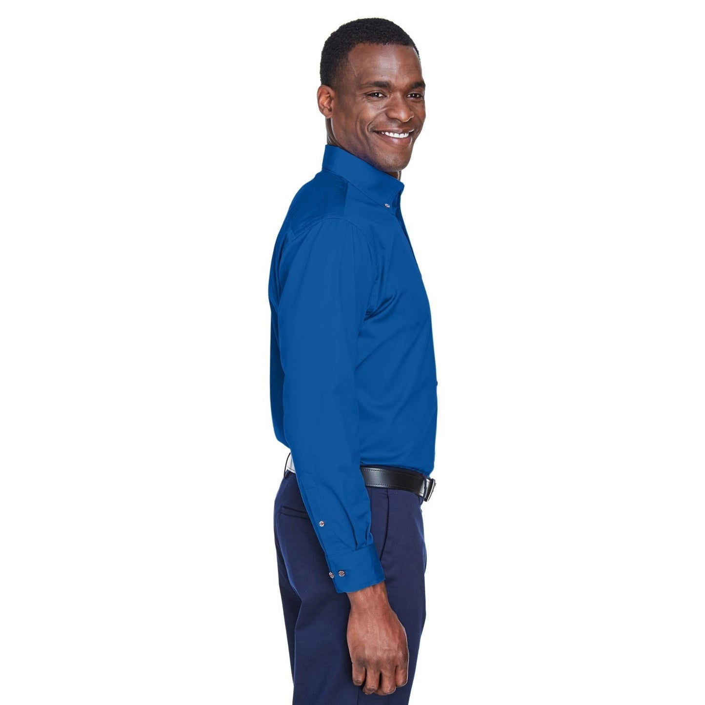 Black Button Up Shirts - Harriton - Easy Blend Twill