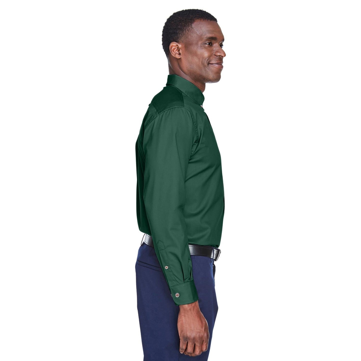 Black Button Up Shirts - Harriton - Easy Blend Twill