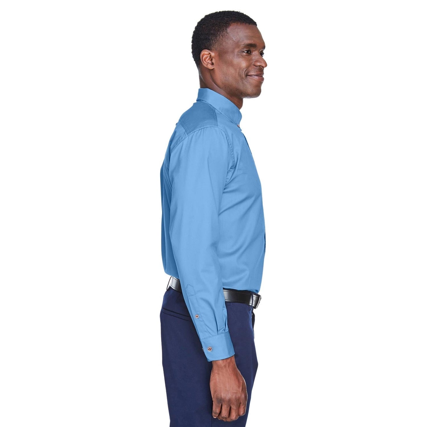 Black Button Up Shirts - Harriton - Easy Blend Twill