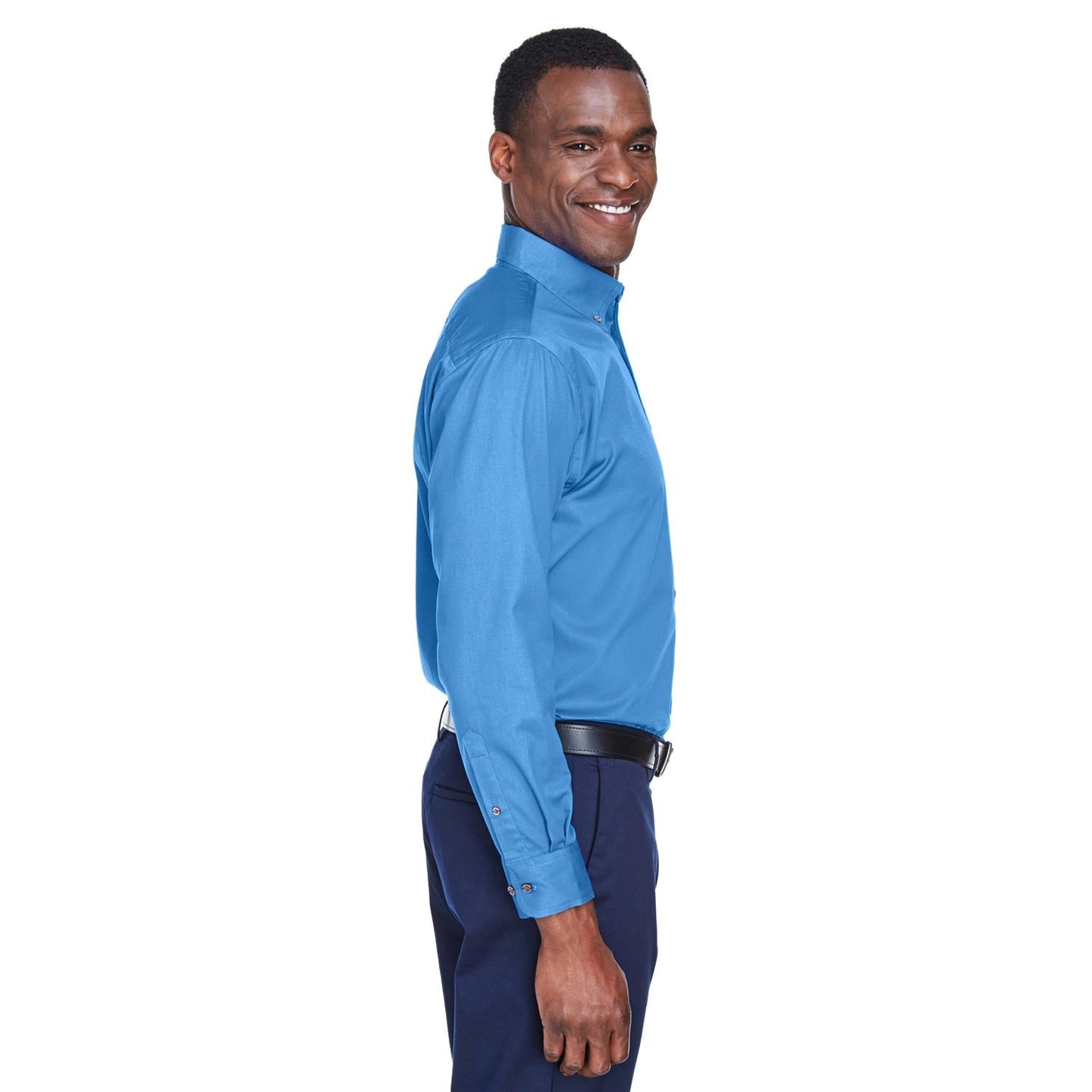 Black Button Up Shirts - Harriton - Easy Blend Twill