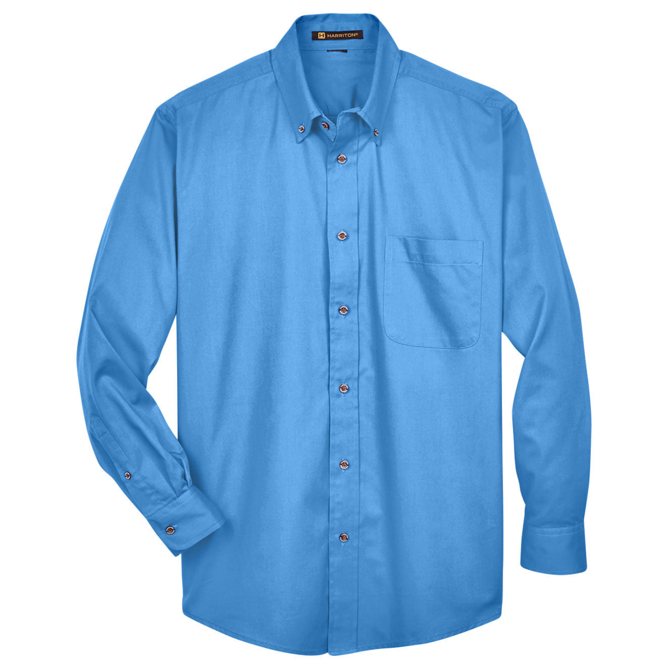 Black Button Up Shirts - Harriton - Easy Blend Twill