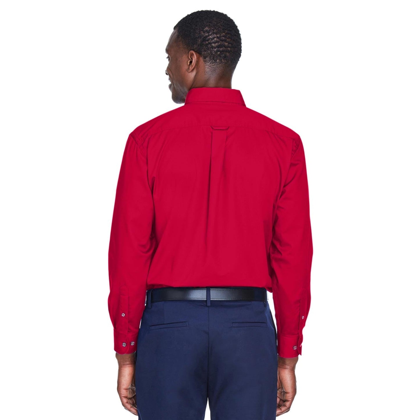 Black Button Up Shirts - Harriton - Easy Blend Twill