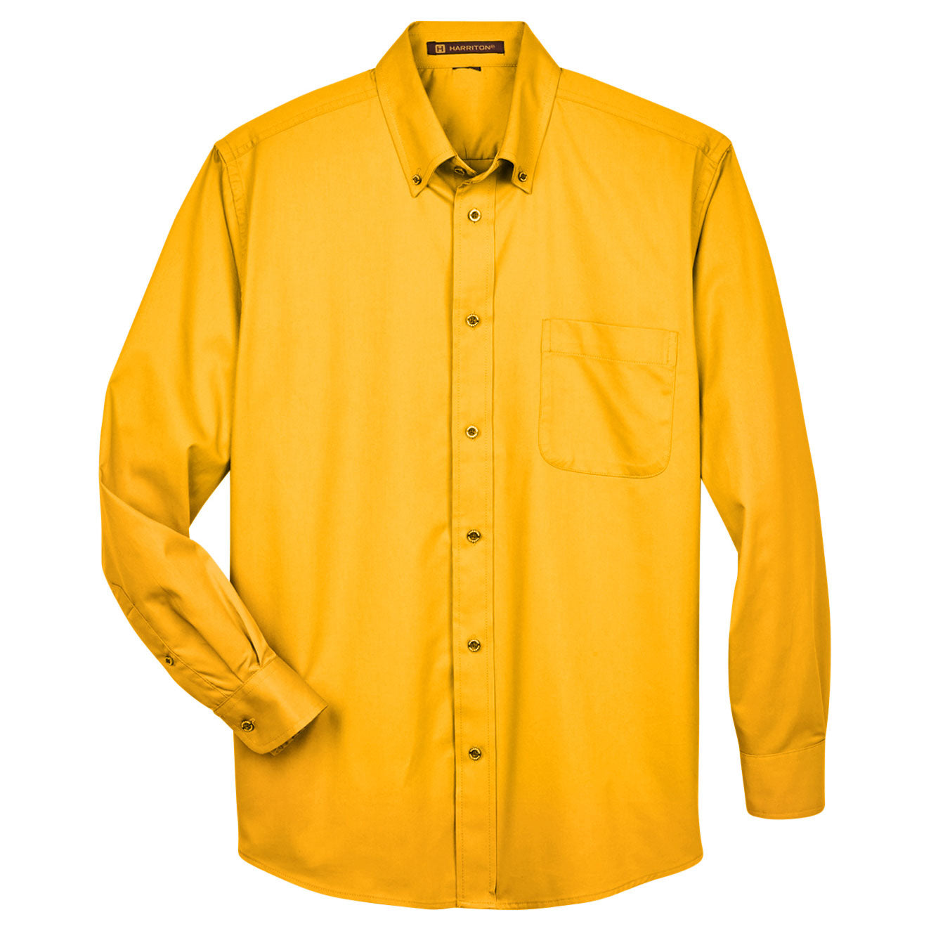 Black Button Up Shirts - Harriton - Easy Blend Twill