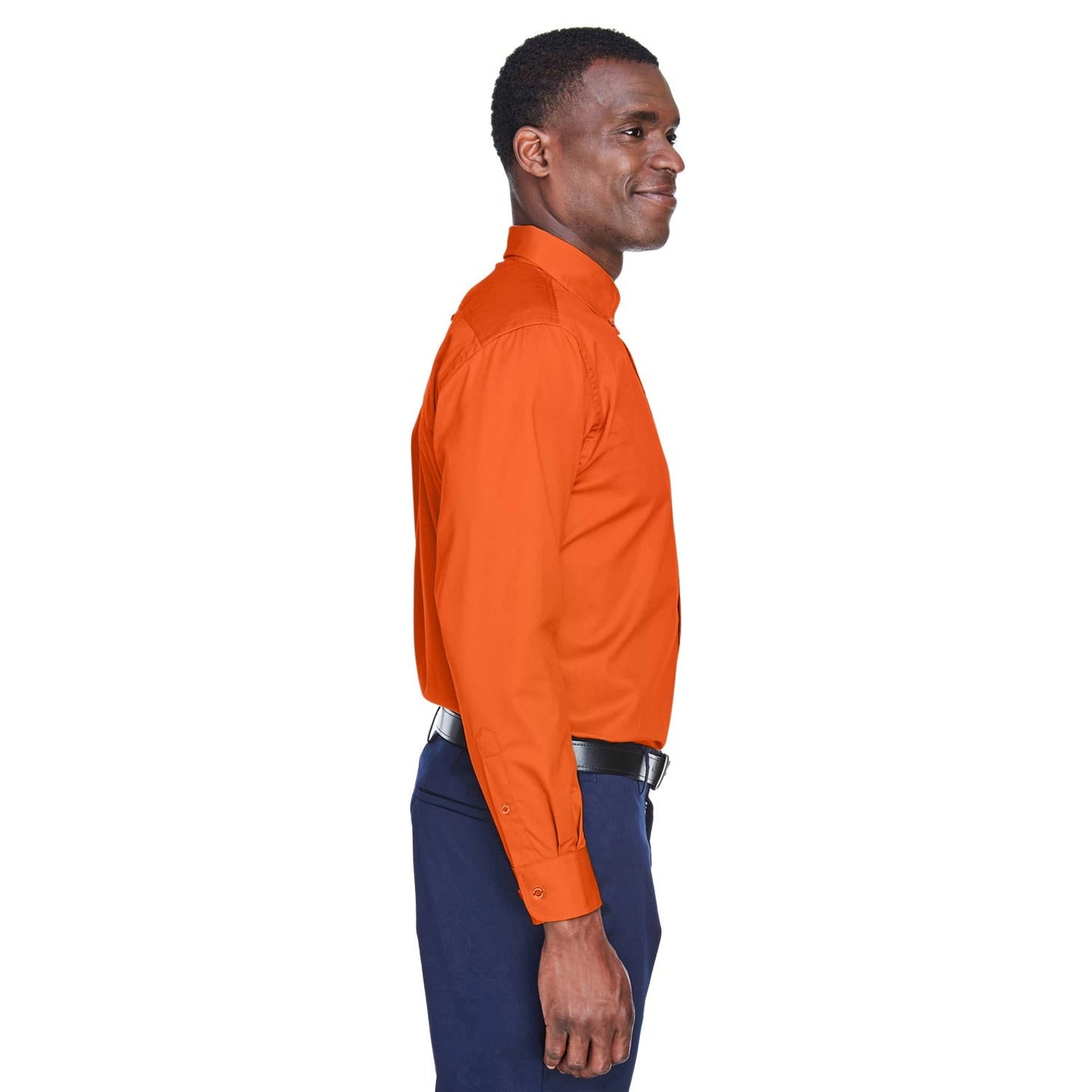 Black Button Up Shirts - Harriton - Easy Blend Twill