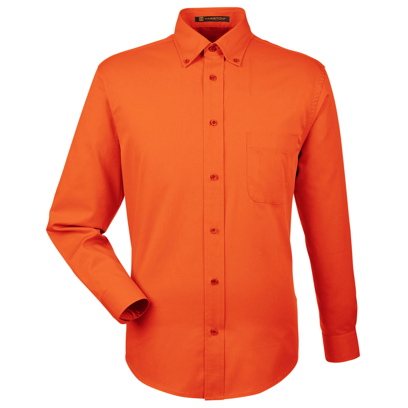 Black Button Up Shirts - Harriton - Easy Blend Twill