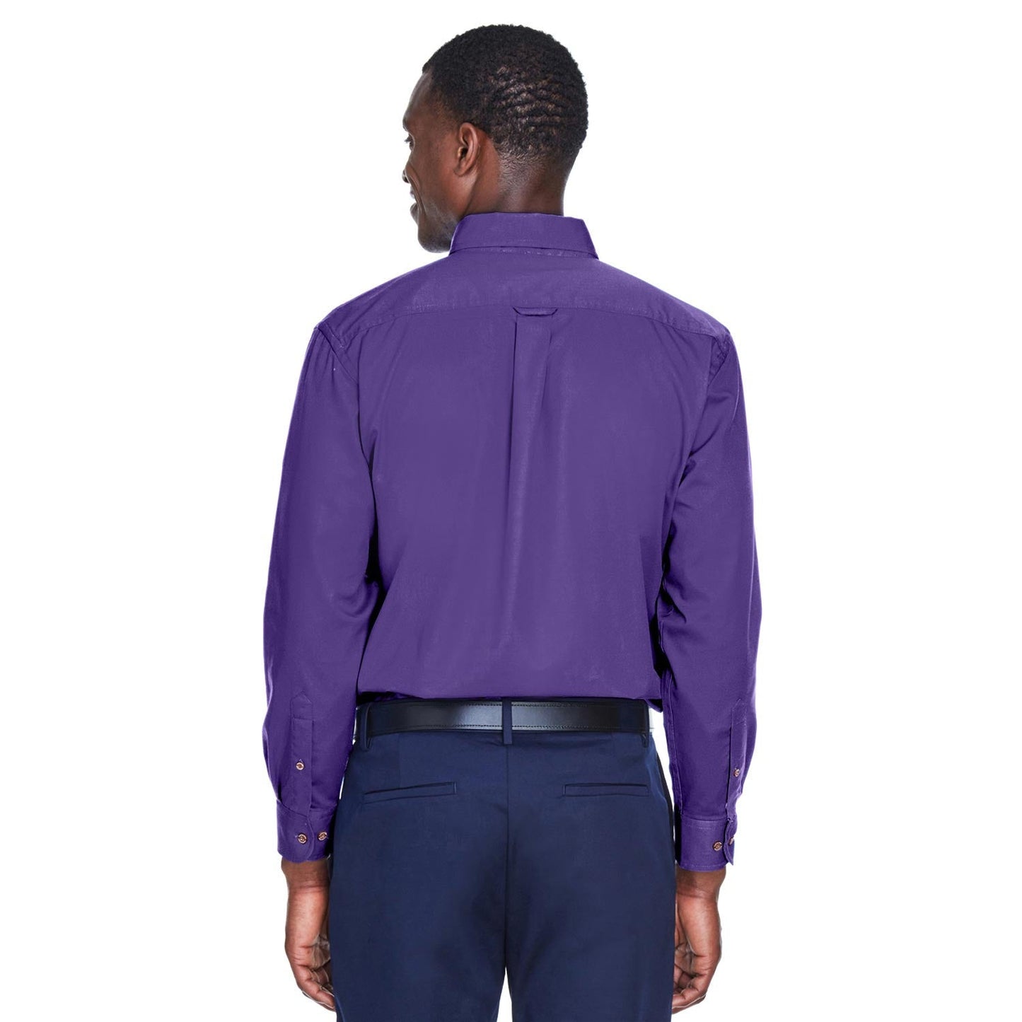 Black Button Up Shirts - Harriton - Easy Blend Twill