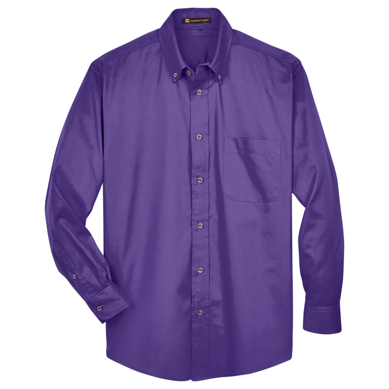 Black Button Up Shirts - Harriton - Easy Blend Twill