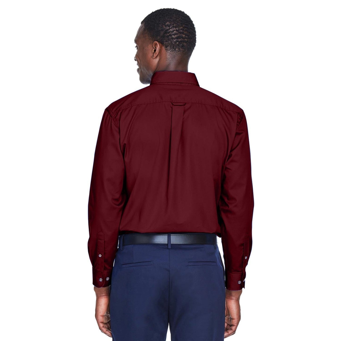 Black Button Up Shirts - Harriton - Easy Blend Twill