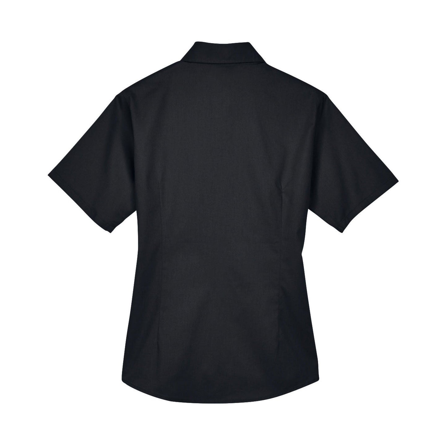 Black Button Up Shirt - Harriton - Short Sleeve Twill