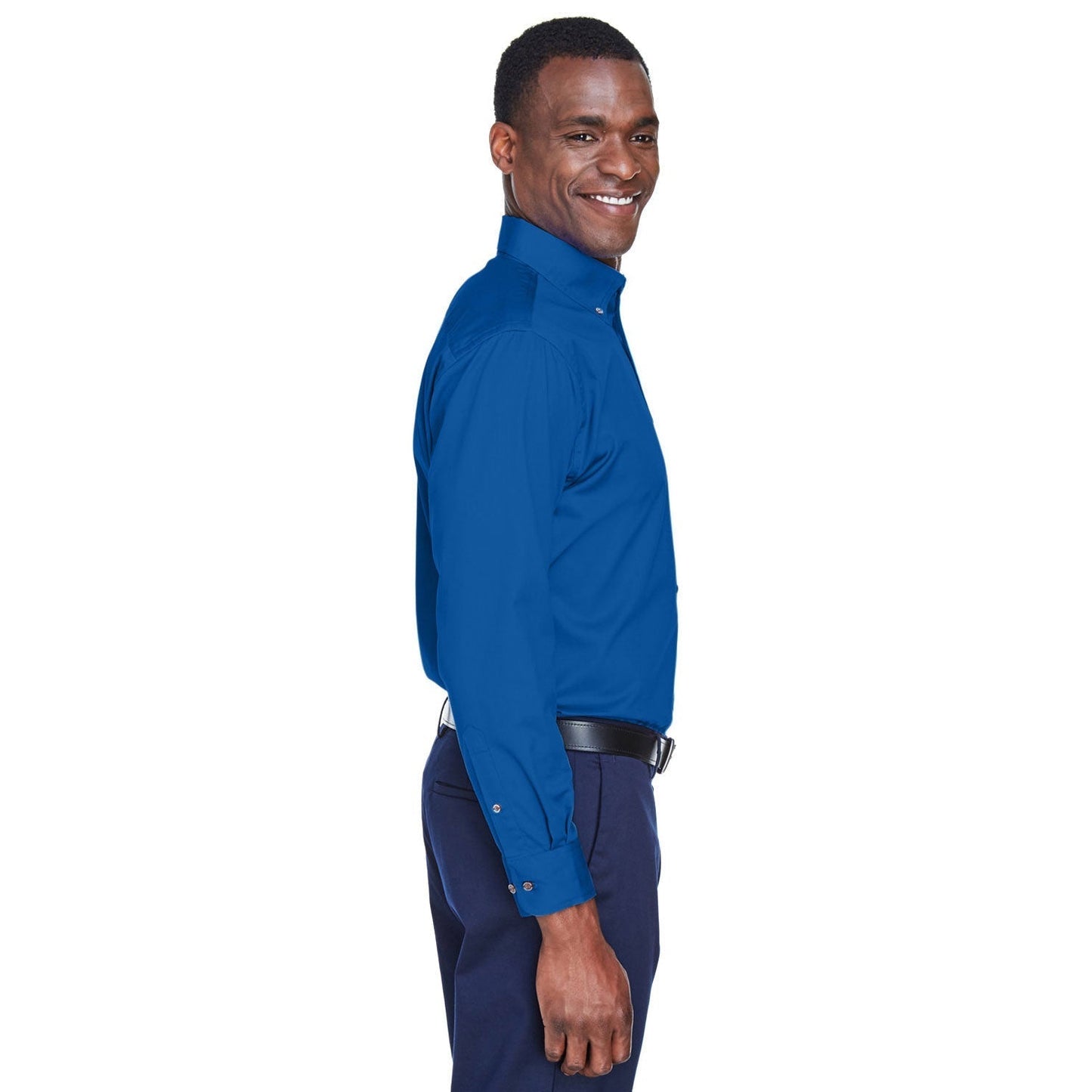 Black Button Up Shirt - Harriton - Stain Resistant