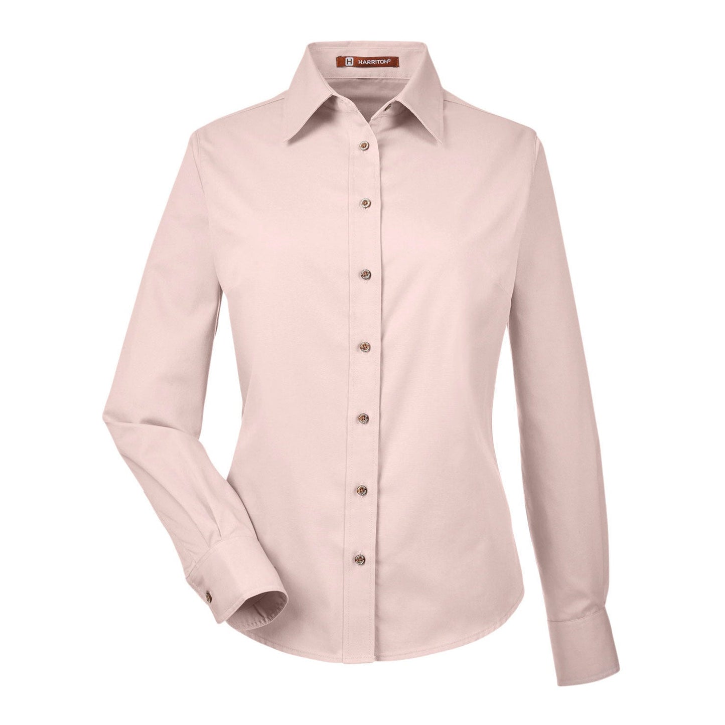 Black Button Up Shirts - Harriton - Easy Blend Twill