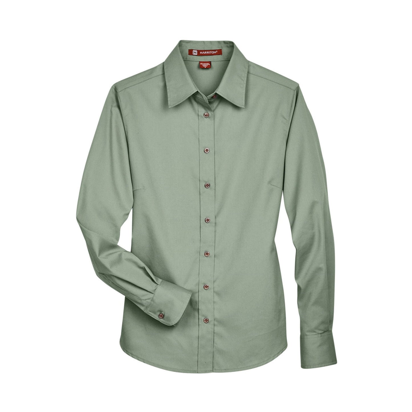 Black Button Up Shirts - Harriton - Easy Blend Twill