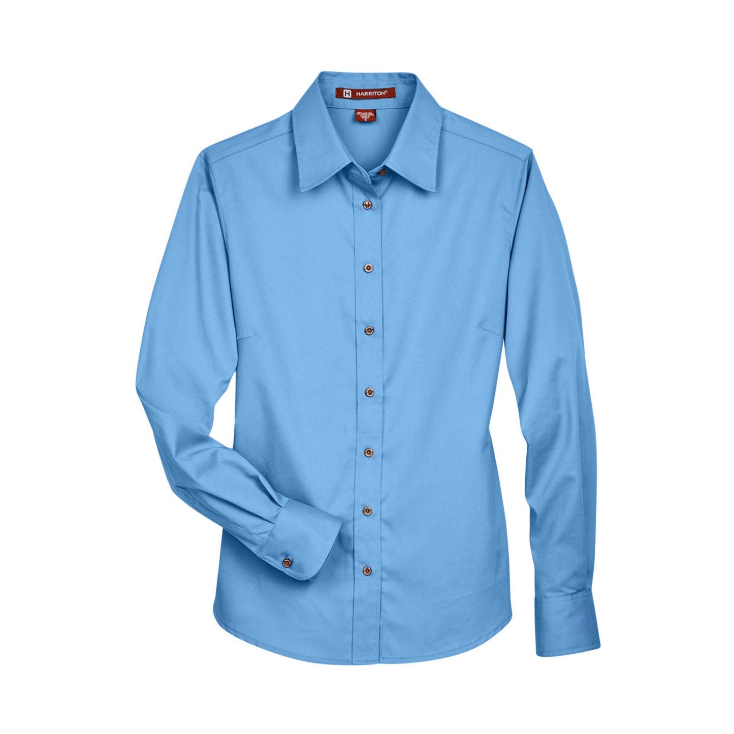 Black Button Up Shirts - Harriton - Easy Blend Twill