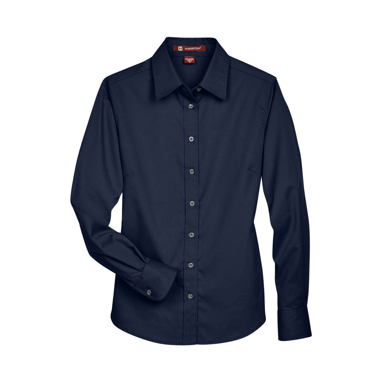 Black Button Up Shirts - Harriton - Easy Blend Twill