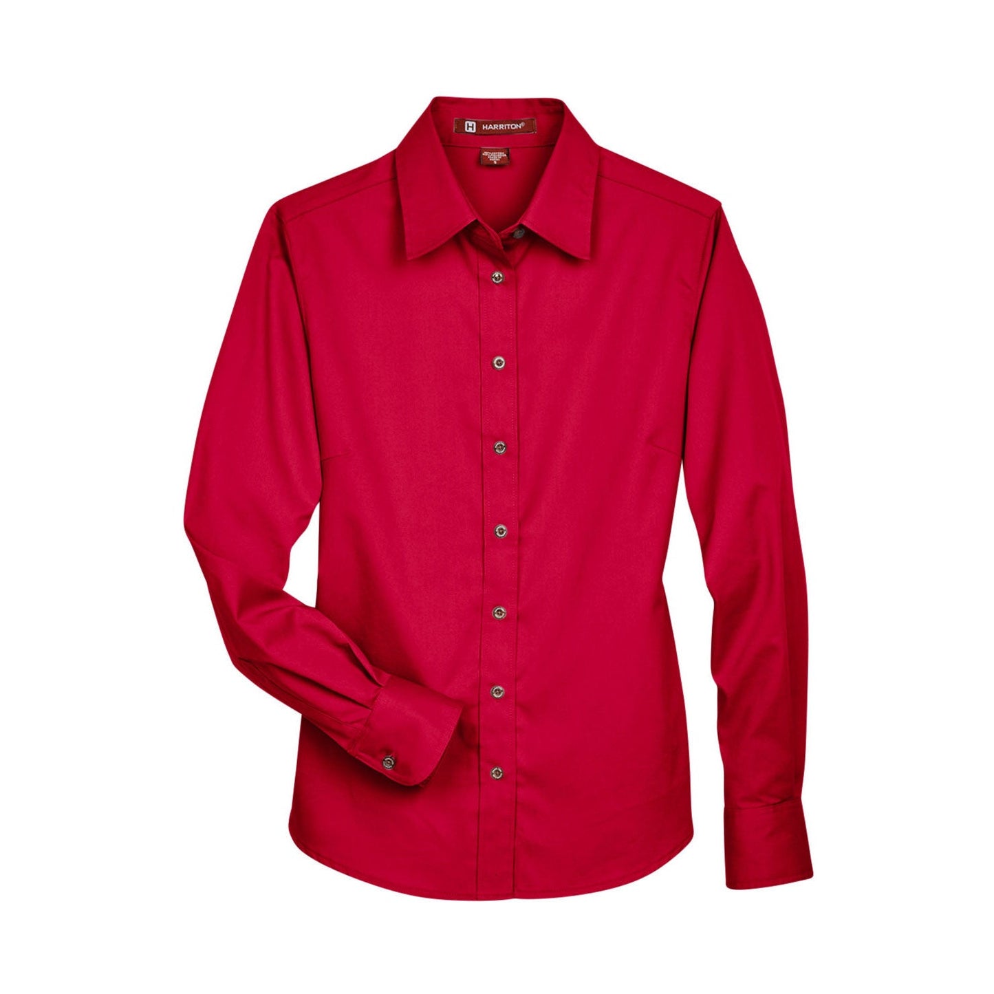 Black Button Up Shirts - Harriton - Easy Blend Twill