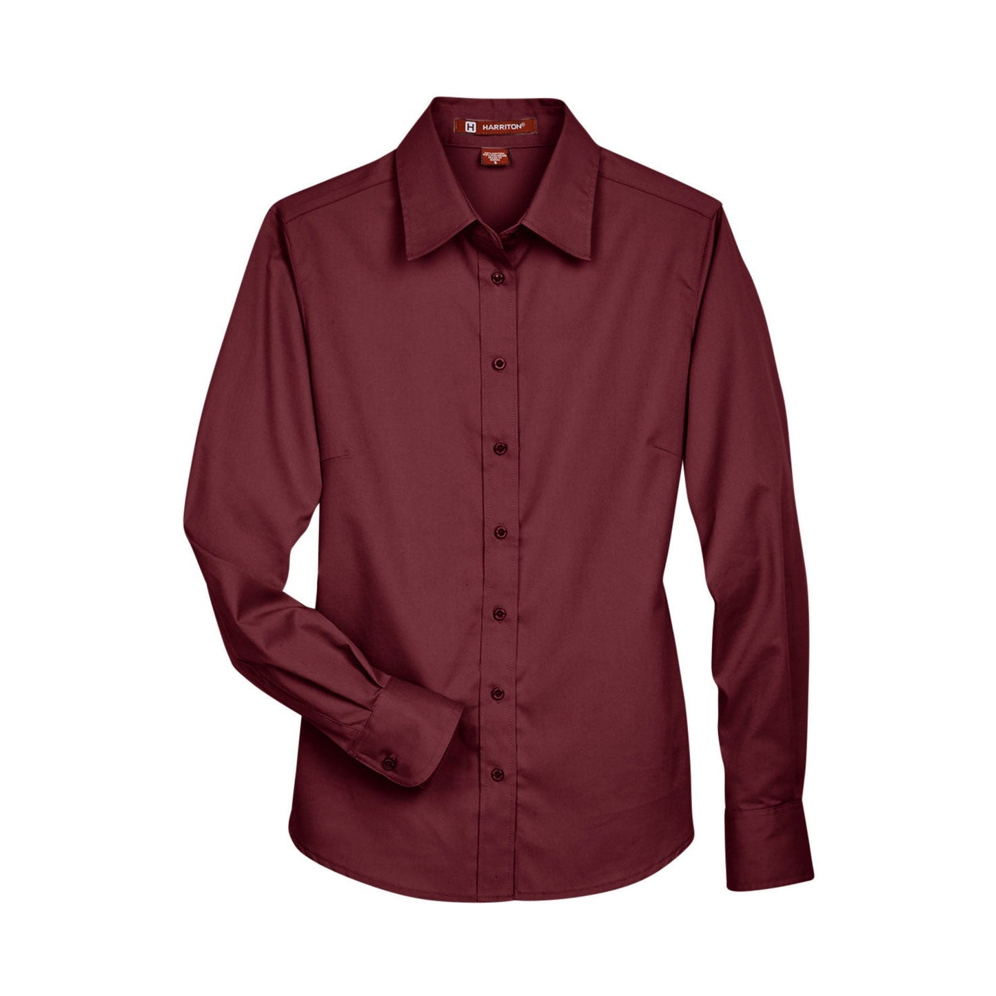 Black Button Up Shirts - Harriton - Easy Blend Twill