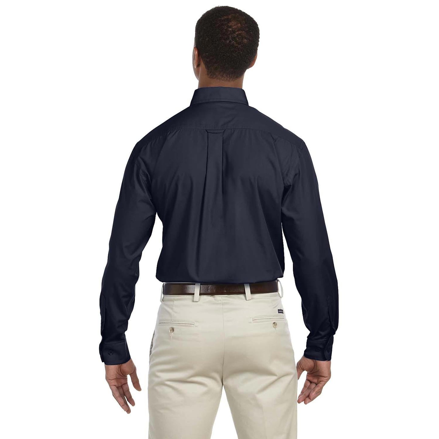 Black Button Up Shirt - Harriton - Essential Fabric
