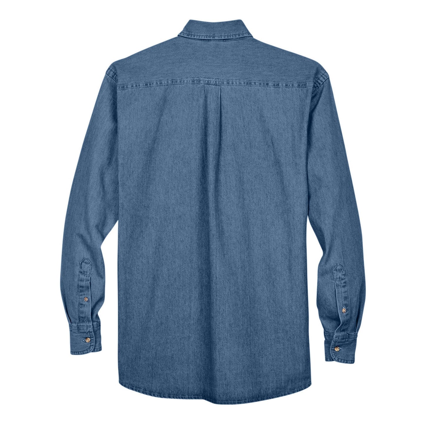Washed Black Button Up Shirts - Harriton - Cotton Denim