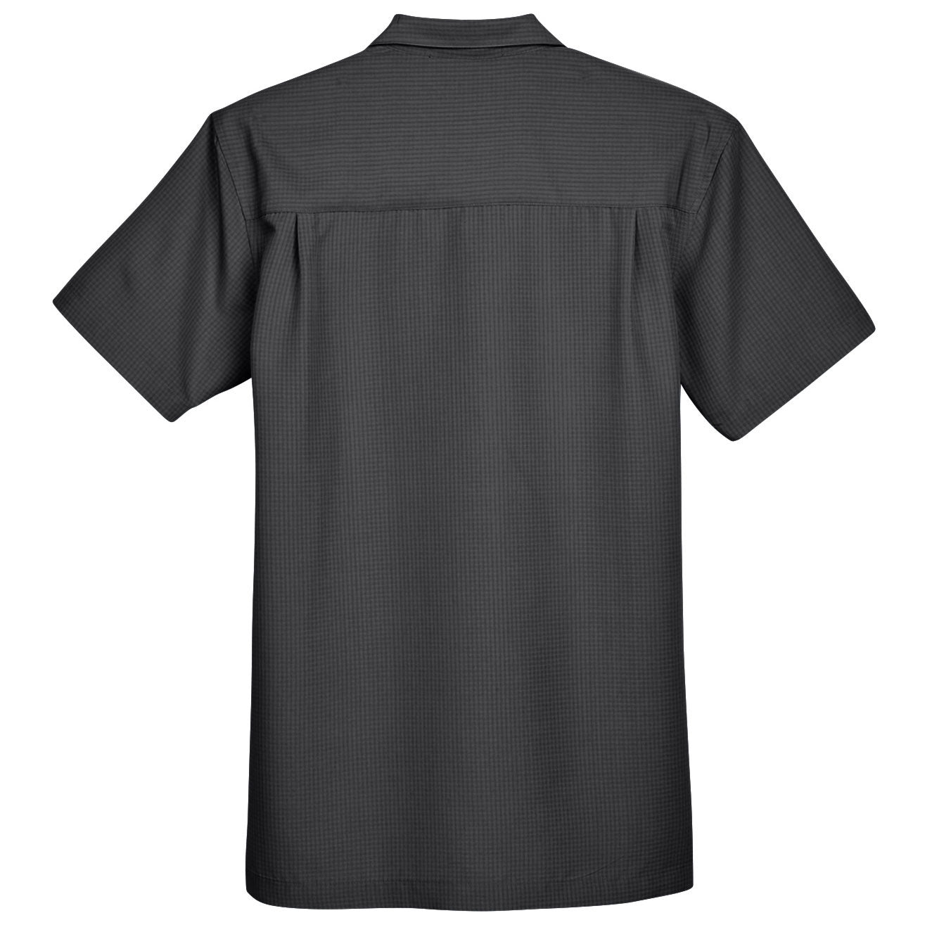 Black Button Up Shirt - Harriton - Textured Camp Style