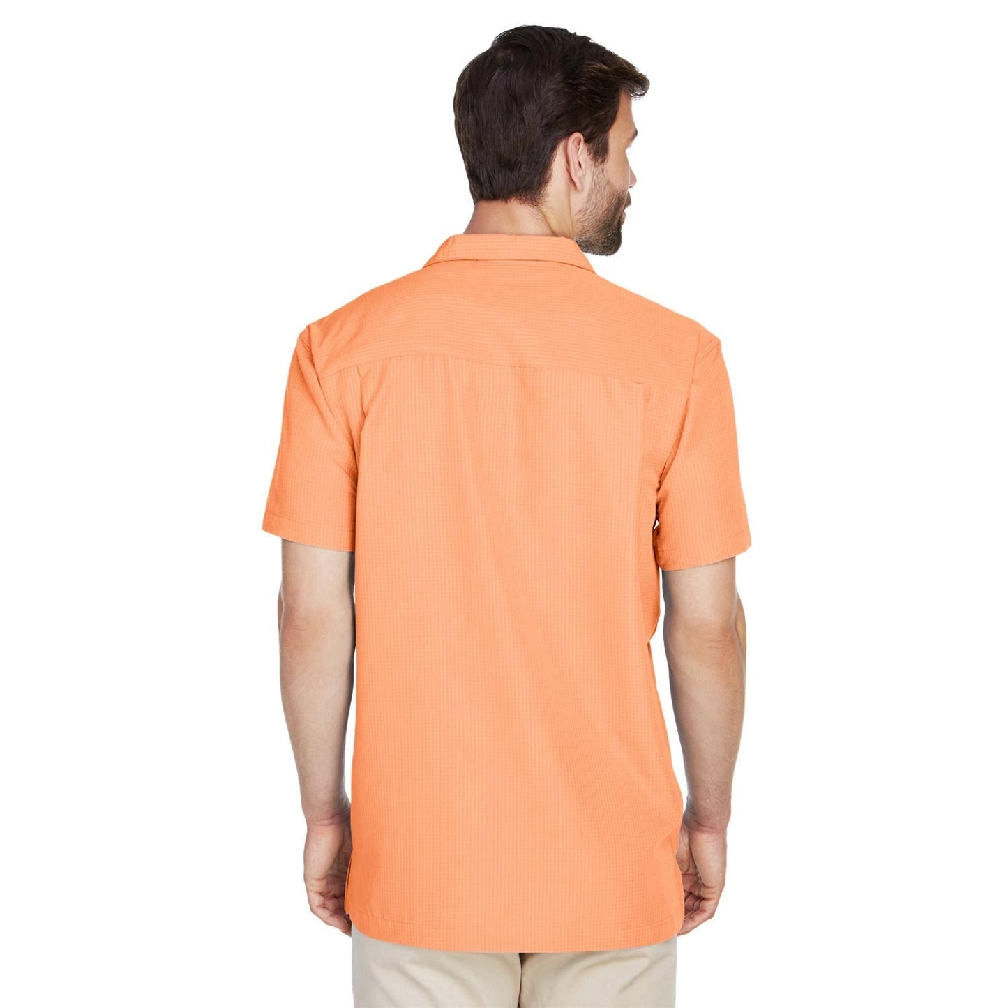 Black Button Up Shirt - Harriton - Textured Camp Style