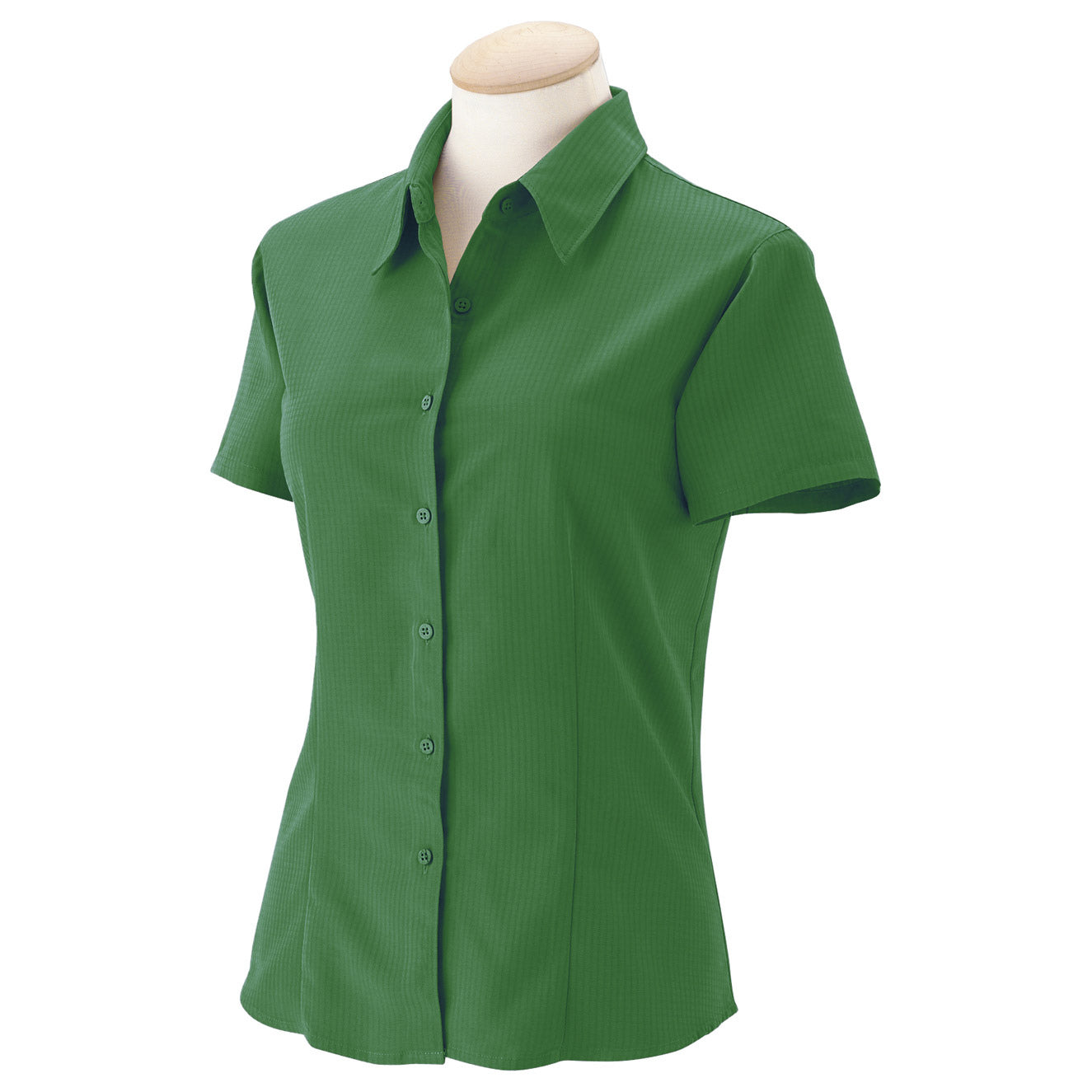 Black Textured Button Up Shirts - Harriton - Soft Fabric